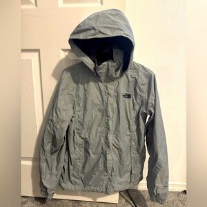 Women’s grey The North Face rain jacket size medium